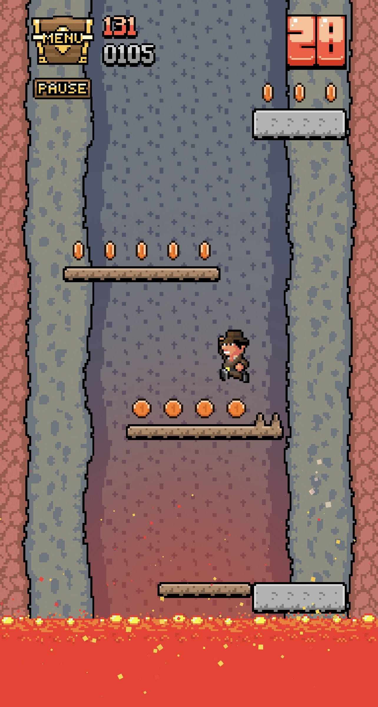 Full view of the Cave map with dark tones and stalactite obstacles